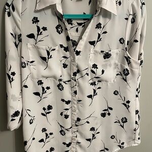 Floral Button-Up Blouse